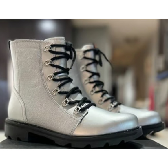 NEW Sorel - Lennox Lace - Silver/Black, Women's 8 NEW W/ BOX (No Box Top) - Picture 4 of 4